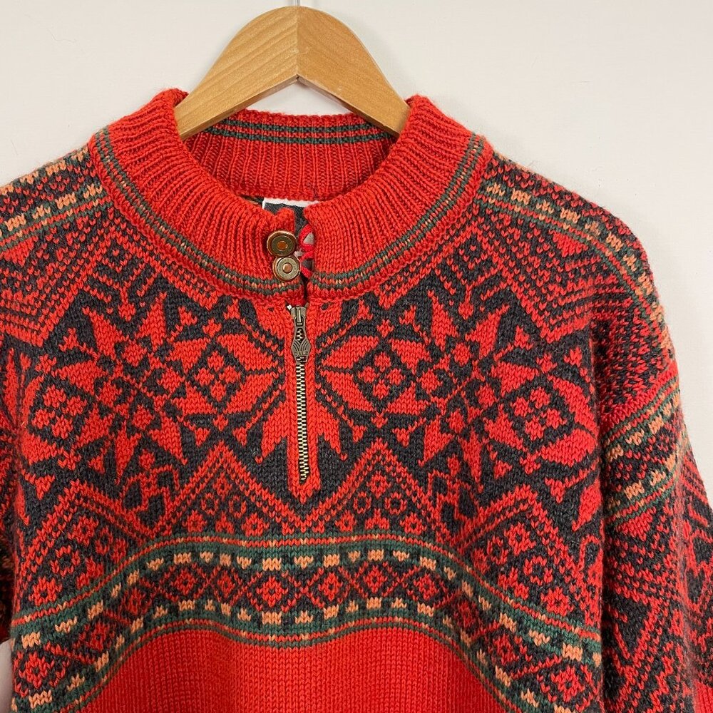 Dale of Norway Vintage 1995 Thunder Bay Nordic Alpine Fair Isle Wool Sweater - Picture 5 of 11